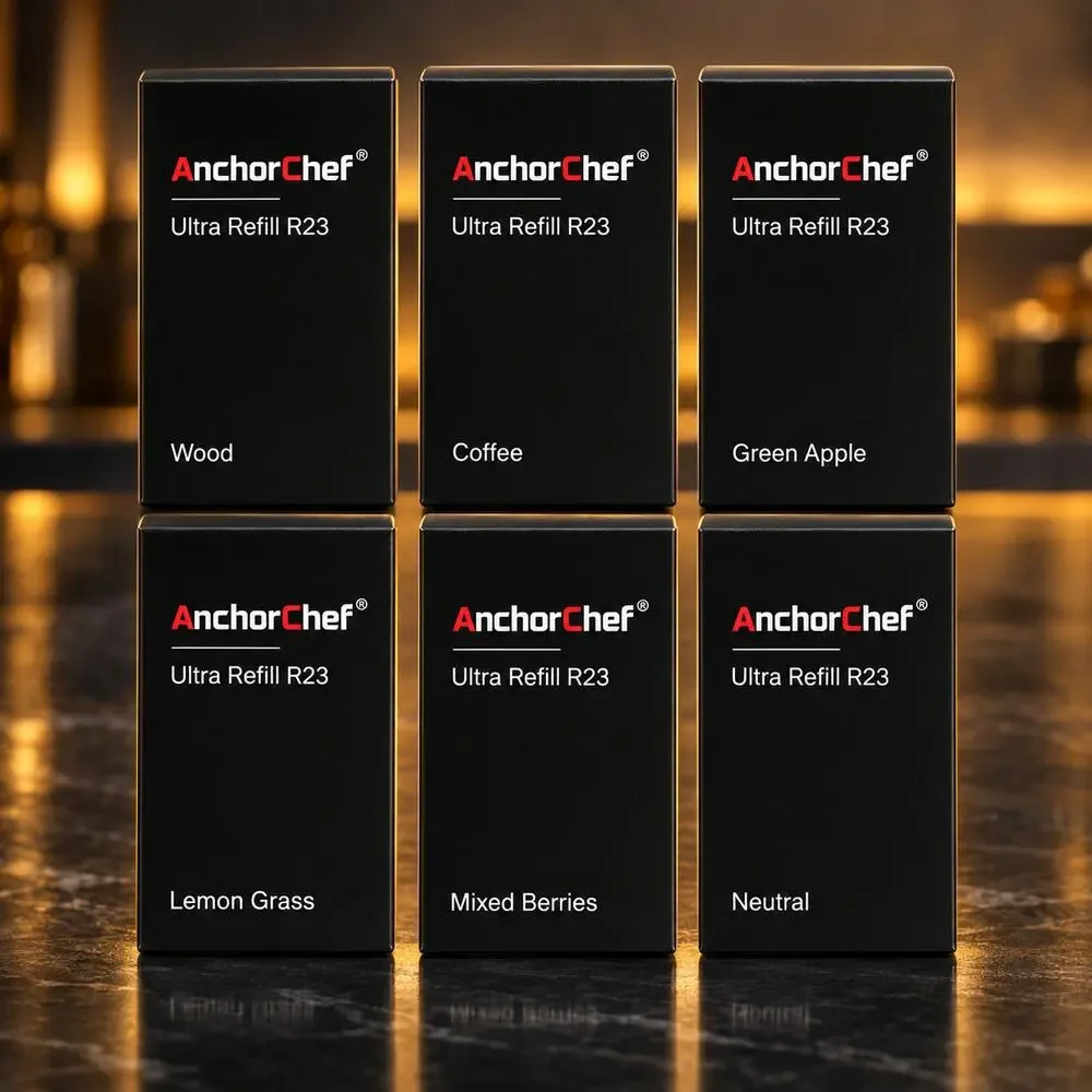 AnchorChef Ultra Refill R23 Cocktail Aroma Refills 6 Flavor Set Sealed